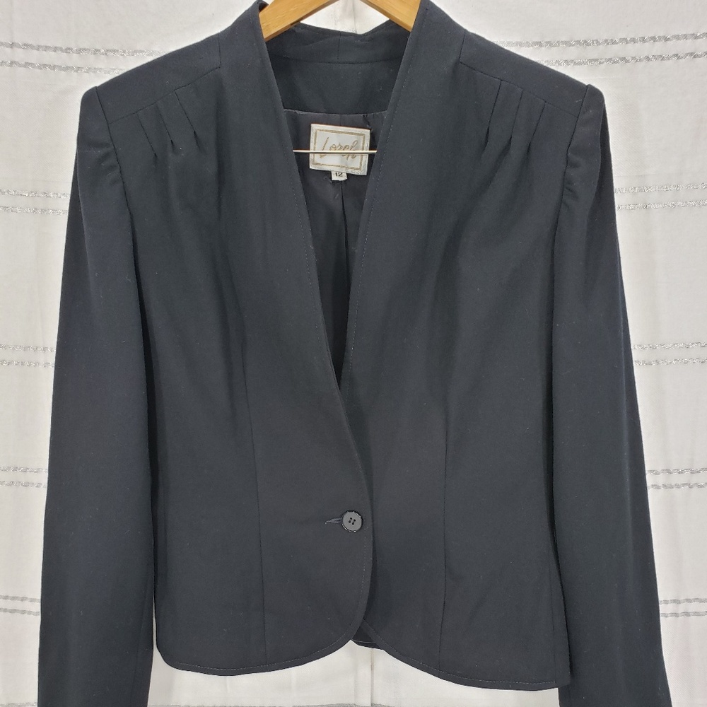 Vintage Lorch Black Wool Blazer